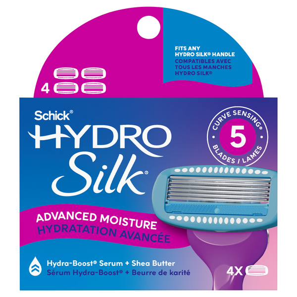 Schick Hydro Silk Refill Cartridges with Moisturizing Serum 5 Blade