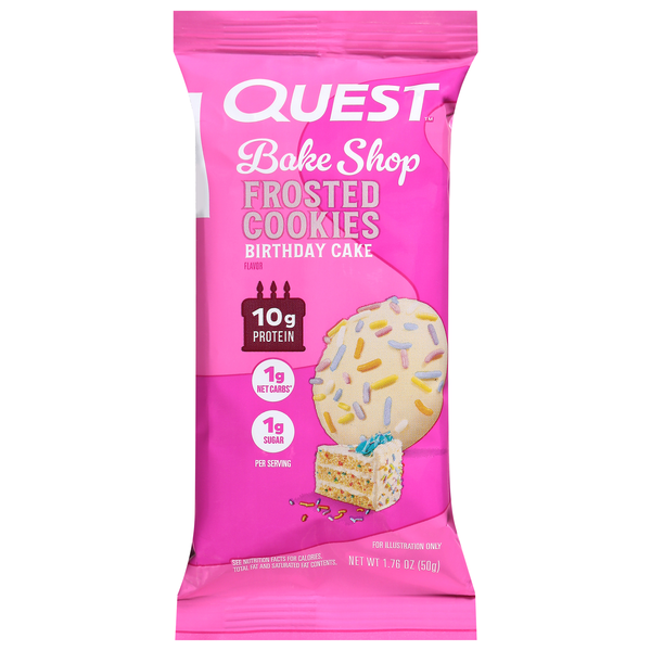 Quest Keto Friendly Birthday Cake 10g Protein Frosted Cookies