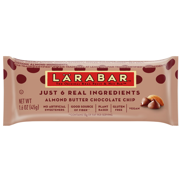 LARABAR Gluten Free Almond Butter Chocolate Chip Fruit & Nut Bar