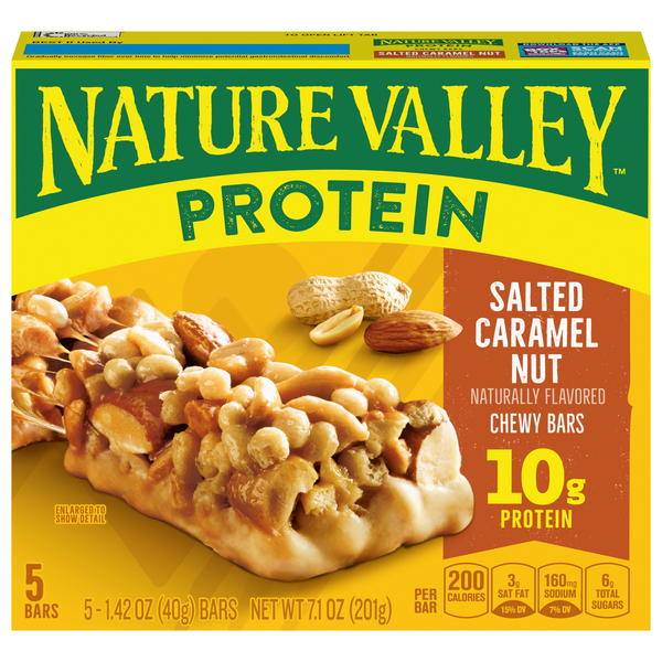Nature Valley Chewy Salted Caramel Nut Protein Bars - 5 ct