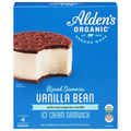Alden's Organic Round Sammies Vanilla Bean Ice Cream Sandwiches - 4 ct