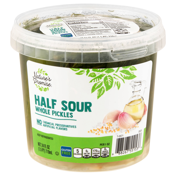 Nature's Promise Half Sour Pickles Refrigerated