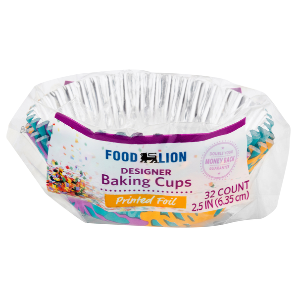 Food Lion Printed Foil Designer Baking Cups