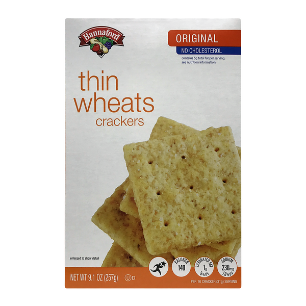 Hannaford Original Thin Wheat Crackers