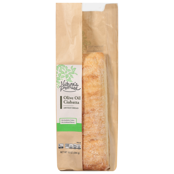 Nature's Promise Olive Oil Ciabatta Artisan Bread Loaf