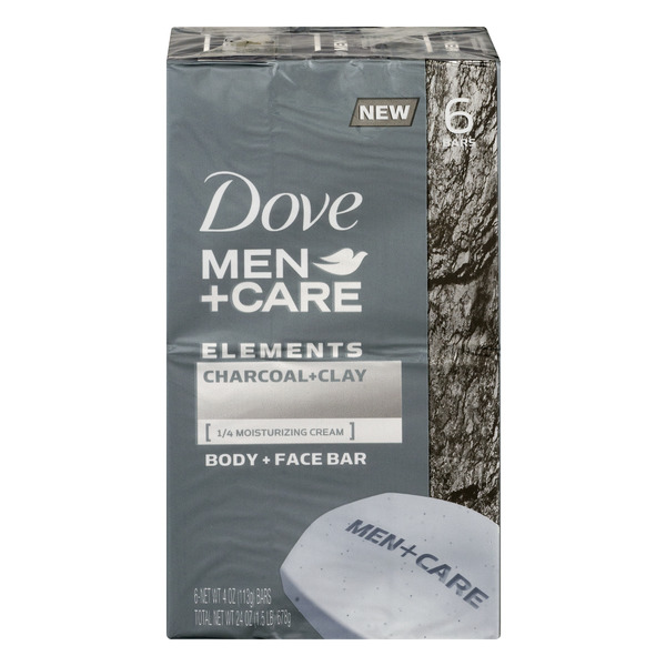 Save On Dove Men Care Elements Body Face Bar Charcoal Clay 6 Ct Order Online Delivery 