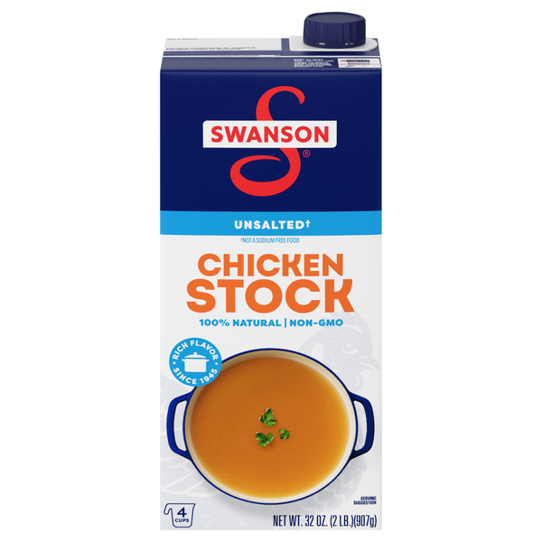 Swanson 100% Natural Unsalted Chicken Stock