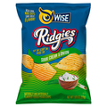 Wise Ridgies Sour Cream & Onion Ridged Potato Chips