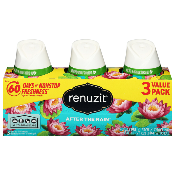 Renuzit After the Rain Gel Air Fresheners Value Pack - 3 ct