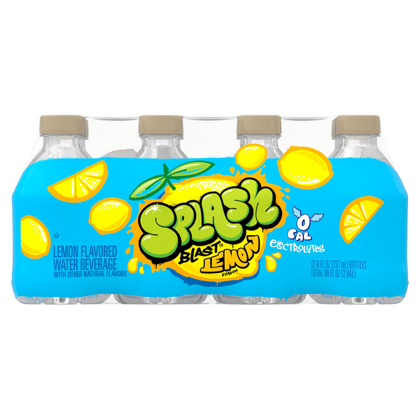 Save on Splash Blast Flavored Water Beverage Lemon 12 pk Order Online