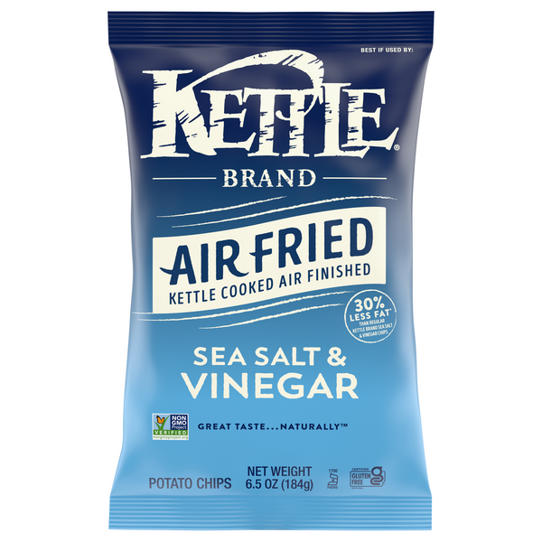 Kettle Brand Sea Salt & Vinegar Air Fried Kettle Cooked Potato Chips