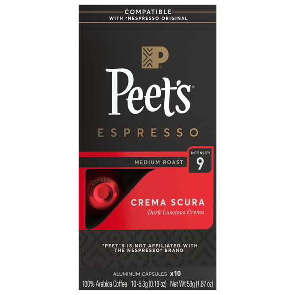 Peet's Espresso Creme Scura Medium Roast Coffee Capsules