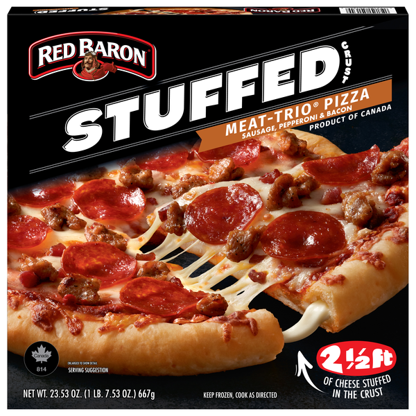 Red Baron Stuffed Crust Meat-Trio Pizza Frozen