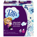 Puffs Ultra Soft Facial Tissues 2-Ply White 72 ct ea - 4 pk