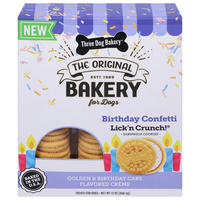 Three Dog Bakery Lick 'N Crunch! Birthday Confetti Cookies Dog Treats