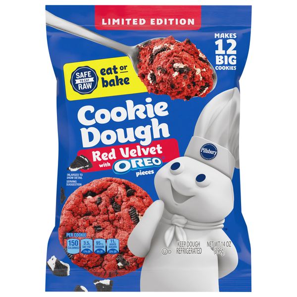 Pillsbury Ready to Bake! Red Velvet with OREO Pieces Cookie Dough - 12 ct