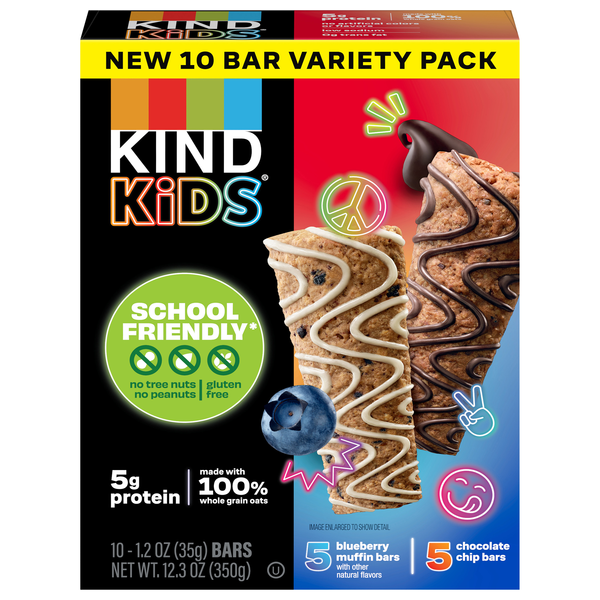 KIND Kids School Friendly Gluten Free Variety Pack Bars - 10 ct