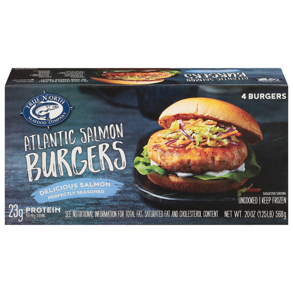 True North Farm Raised Atlantic Salmon Burgers - 4 ct Frozen