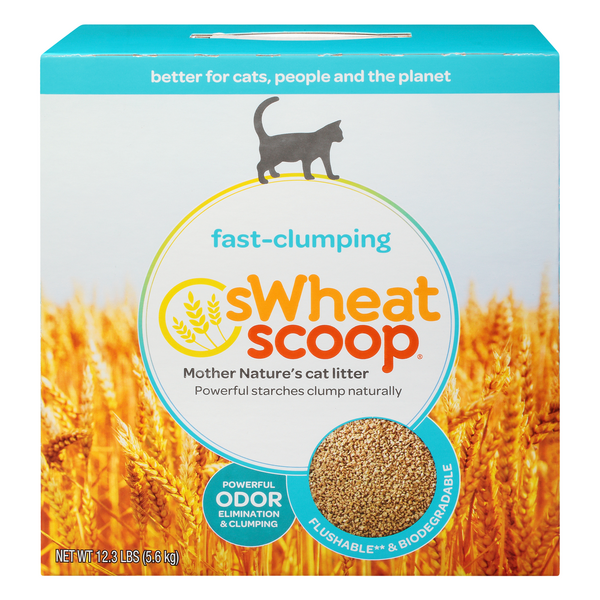 sWheat Scoop Fast-Clumping Flushable Cat Litter