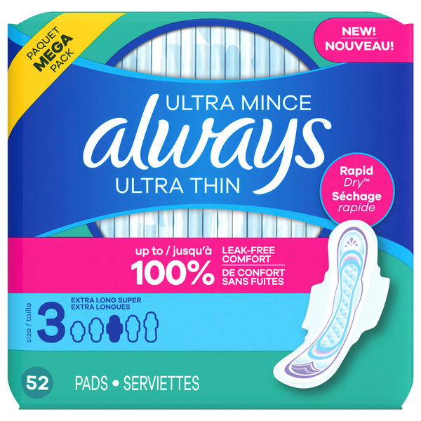 Always Ultra Thin Extra Long Super Size 3 Pads