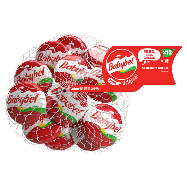 Babybel Mini Original Semi-Soft Snack Cheese - 12 ct