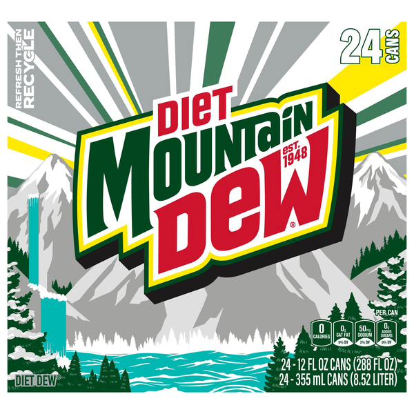 Diet Mtn Dew Original Soda - 24 pk
