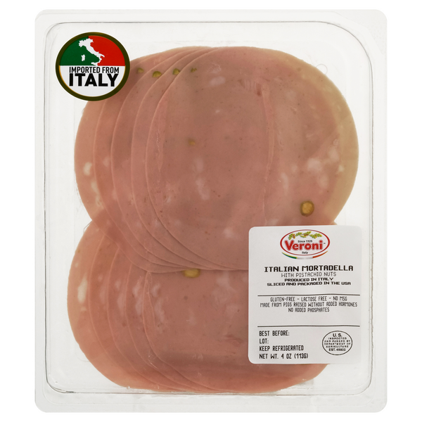 Save on Veroni Italian Mortadella with Pistachio Nuts Order Online