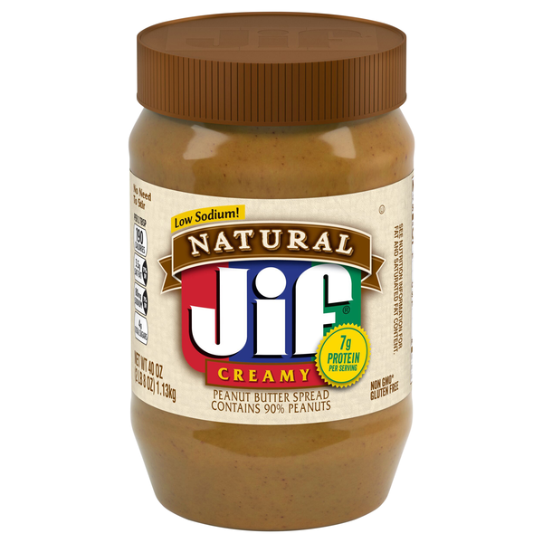 Jif Natural Low Sodium Creamy Peanut Butter