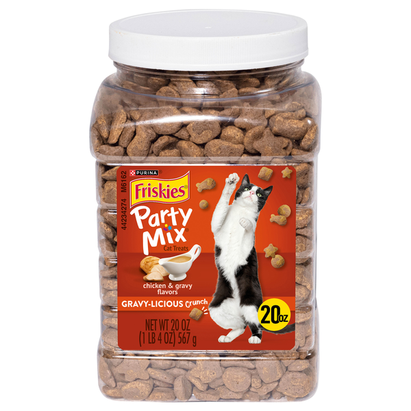 Friskies Party Mix Chicken Gravy-Licious Crunch Cat Treats
