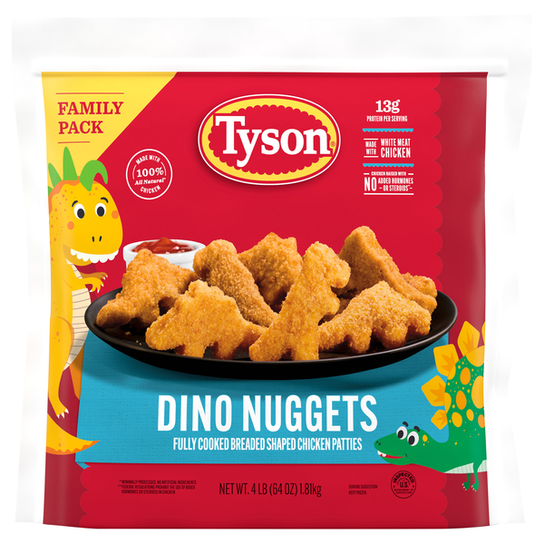 Tyson Breaded Chicken Dino Nuggets Frozen