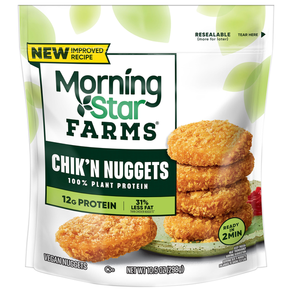 MorningStar Farms Plant-Based Vegan Veggie Chik'n Nuggets Frozen