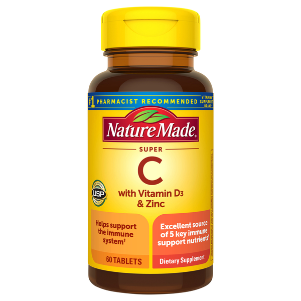 Nature Made Super C Immune Complex with Zinc Dietary Supplement Tablets