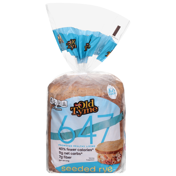 Schmidt Old Tyme 647 Lower Calorie with Fiber Seeded Rye Bread Sliced