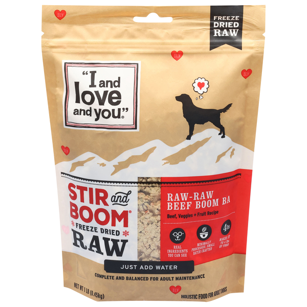 I and Love and You Freeze Dried Raw-Raw Beef Boom Ba Food Powder for Dogs