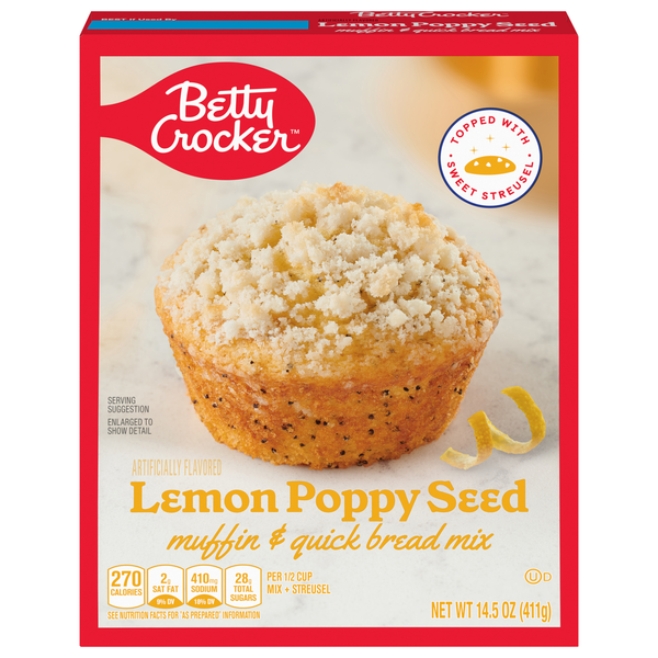 Betty Crocker Lemon Poppy Seed Muffin & Quick Bread Mix
