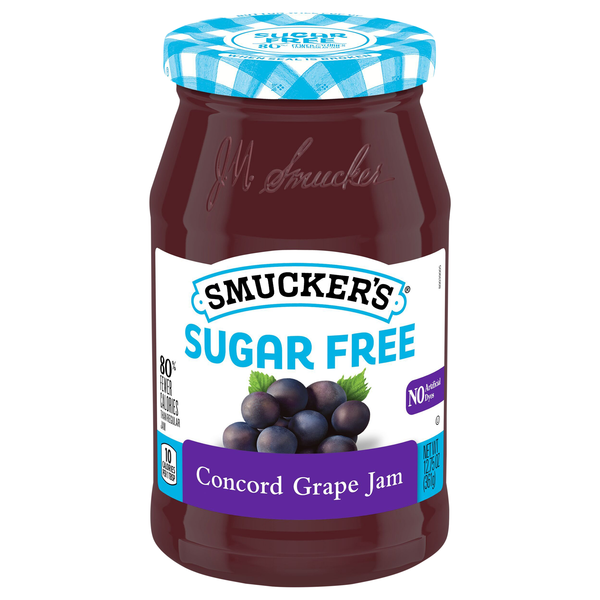 Smucker's Sugar Free Concord Grape Jam Sweetened with Splenda