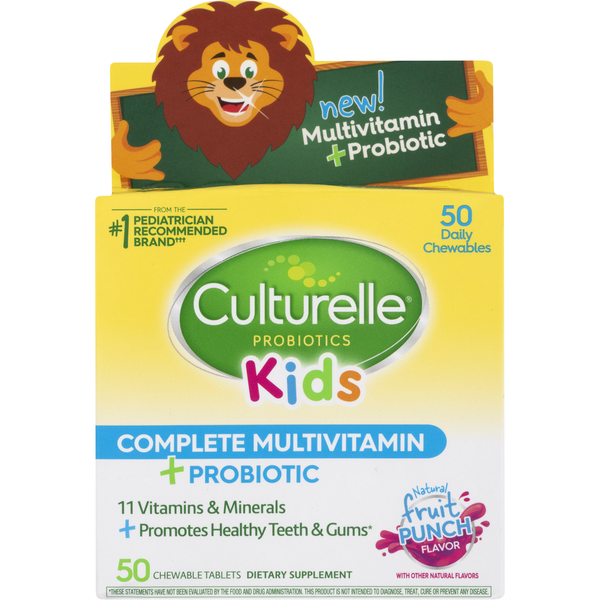 Culturelle Kids Complete Multivitamin + Probiotic Chewables