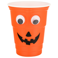 Smart Living Halloween Orange Googly Eye Cup
