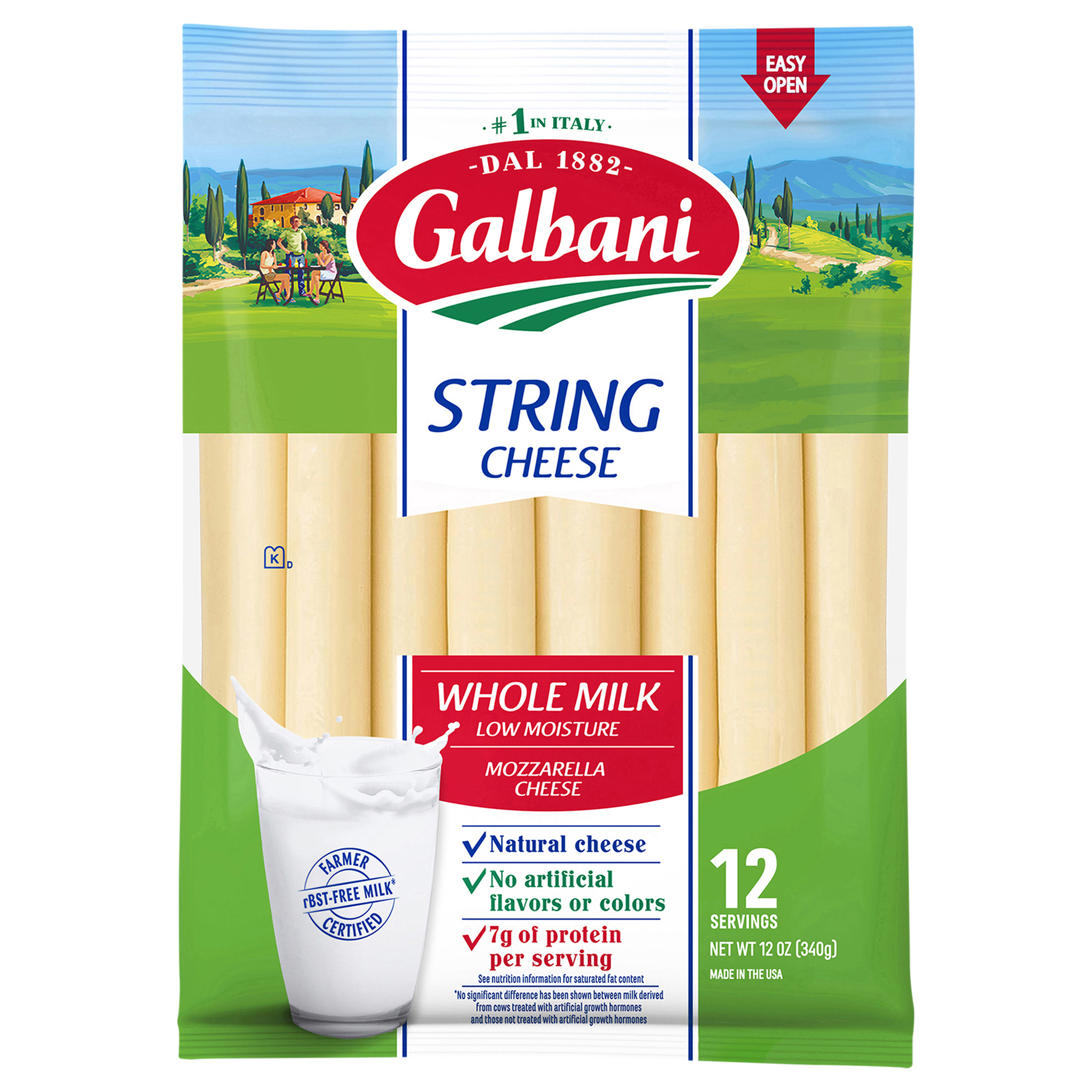Galbani Galbani Whole Milk Mozzarella String Cheese - 12 ct