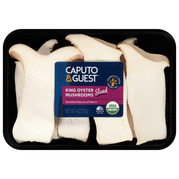 Caputo & Guest Organic King Oyster Mushrooms Sliced