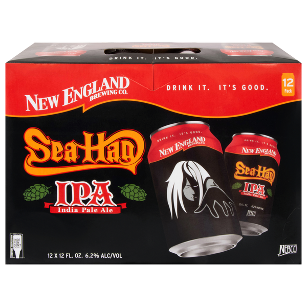 New England Brewing Co. Sea Hag IPA Beer - 12 pk
