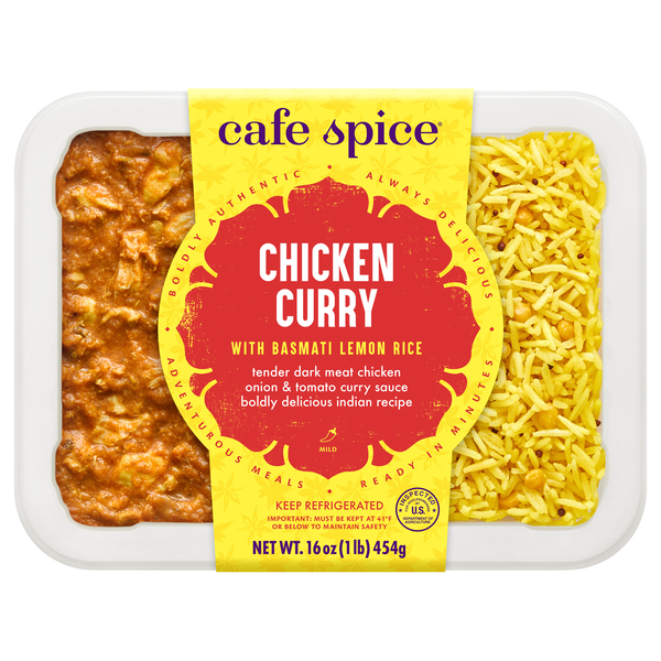 Cafe Spice Indian Cuisine Chicken Curry with Lemon Rice Mild Spice Level
