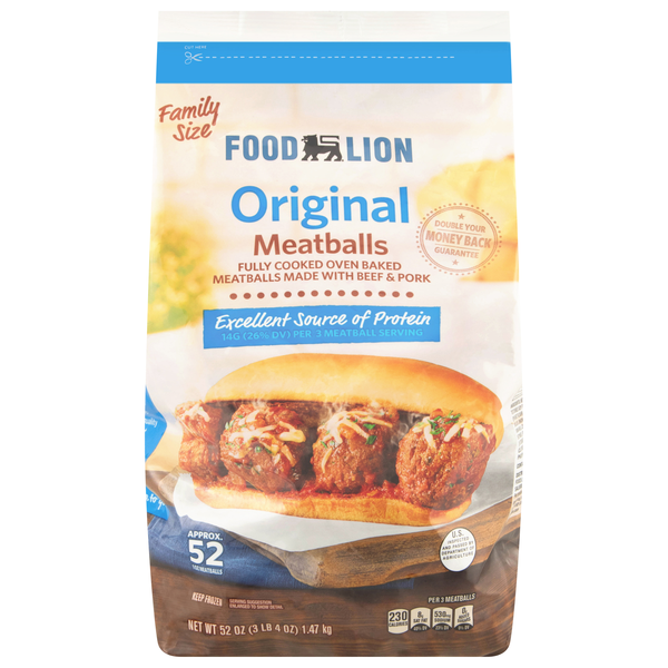 Food Lion Original Beef & Pork Meatballs Frozen