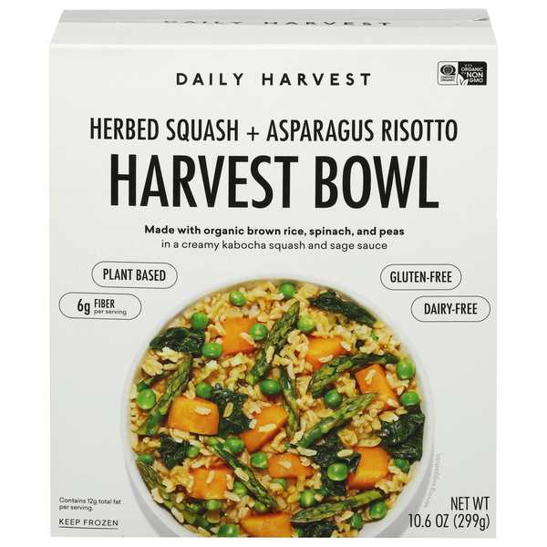 Daily Harvest Herbed Squash + Asparagus Risotto Harvest Bowl Frozen Meal