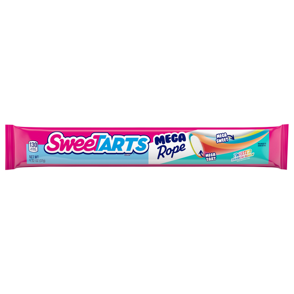 SweeTARTS Mega Rope Twisted Rainbow Punch Chewy Candy
