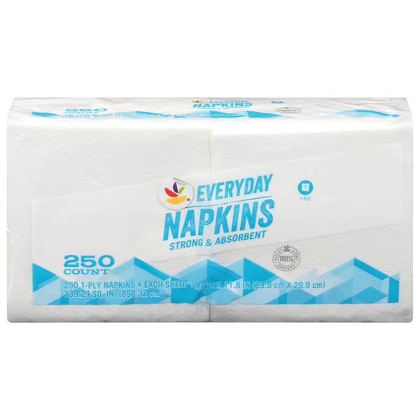 Our Brand Everyday 1-Ply White Napkins