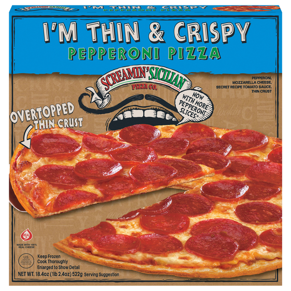 Screamin' Sicilian I'm Thin & Crispy Pepperoni Pizza Frozen