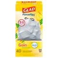 Glad ForceFlex Kitchen Bags Drawstring Tall Lemon Zest Scent 13 Gallon