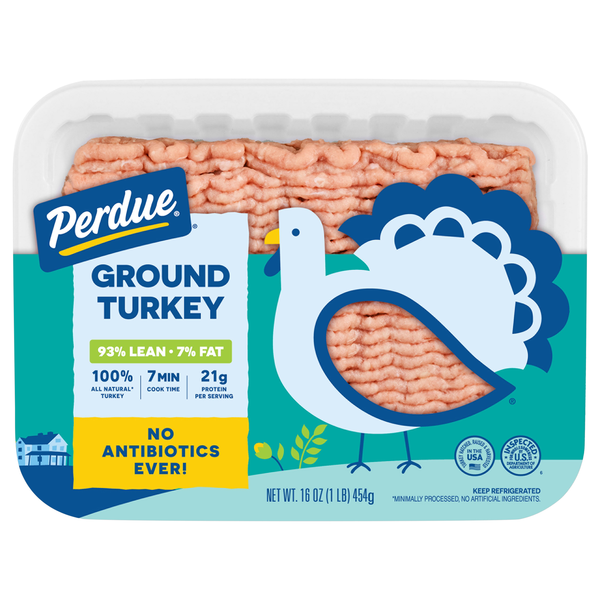Perdue Ground Turkey 93% Lean 7% Fat Fresh