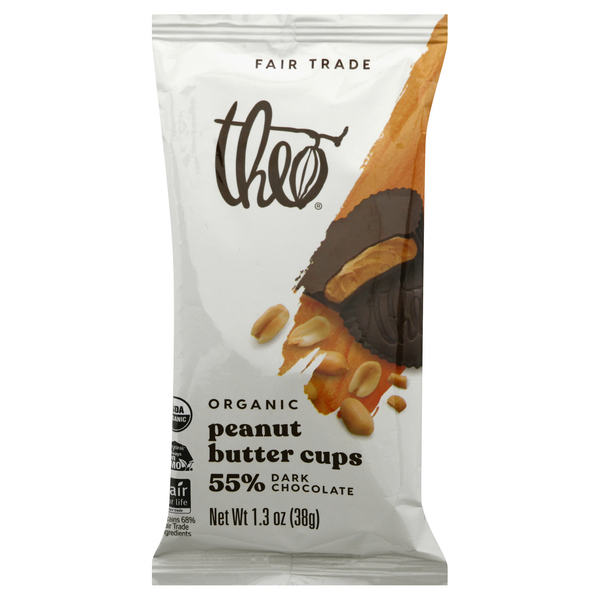 Theo Organic Peanut Butter 55% Dark Chocolate Candy Cups